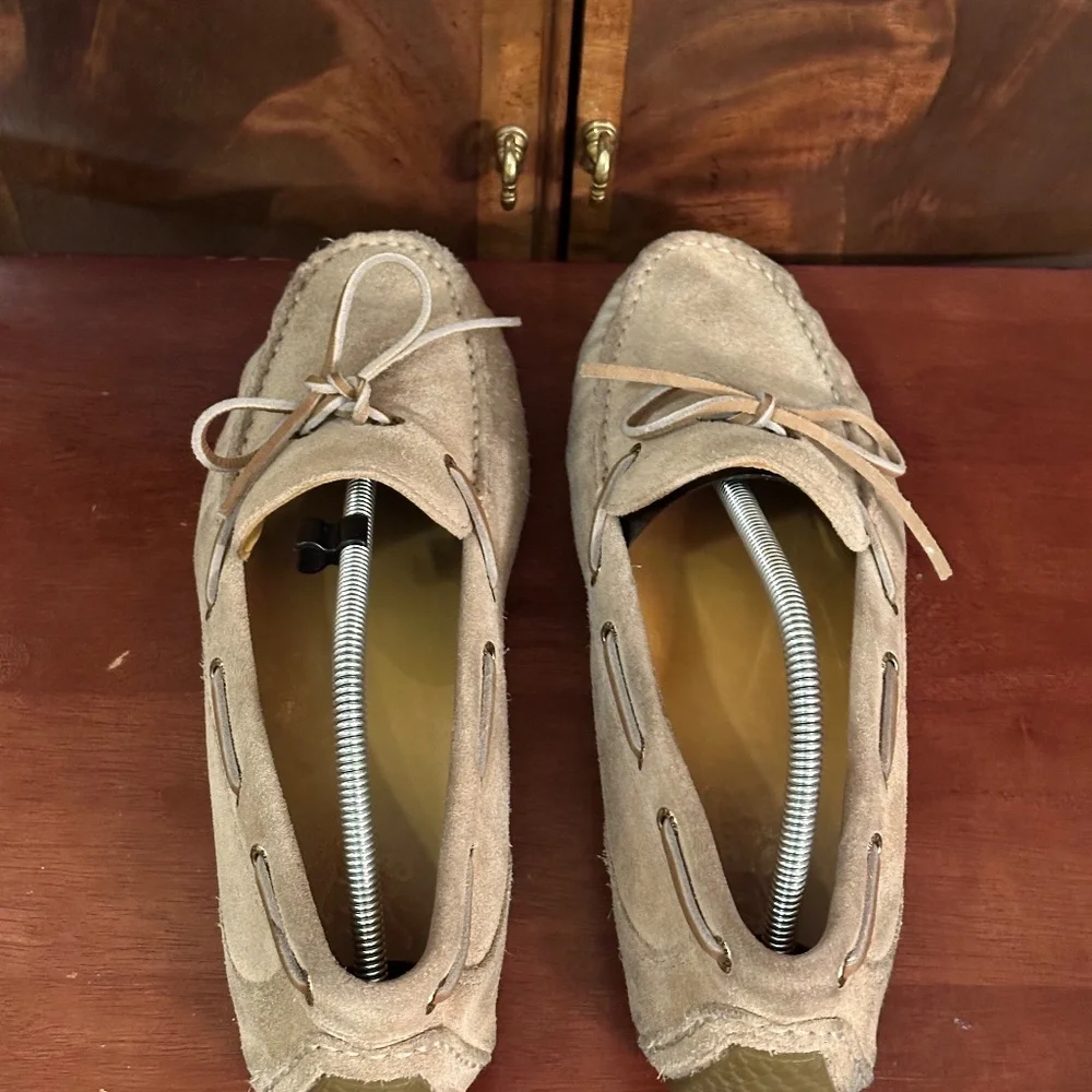Sperry Beige Suede Moccasin Loafers
